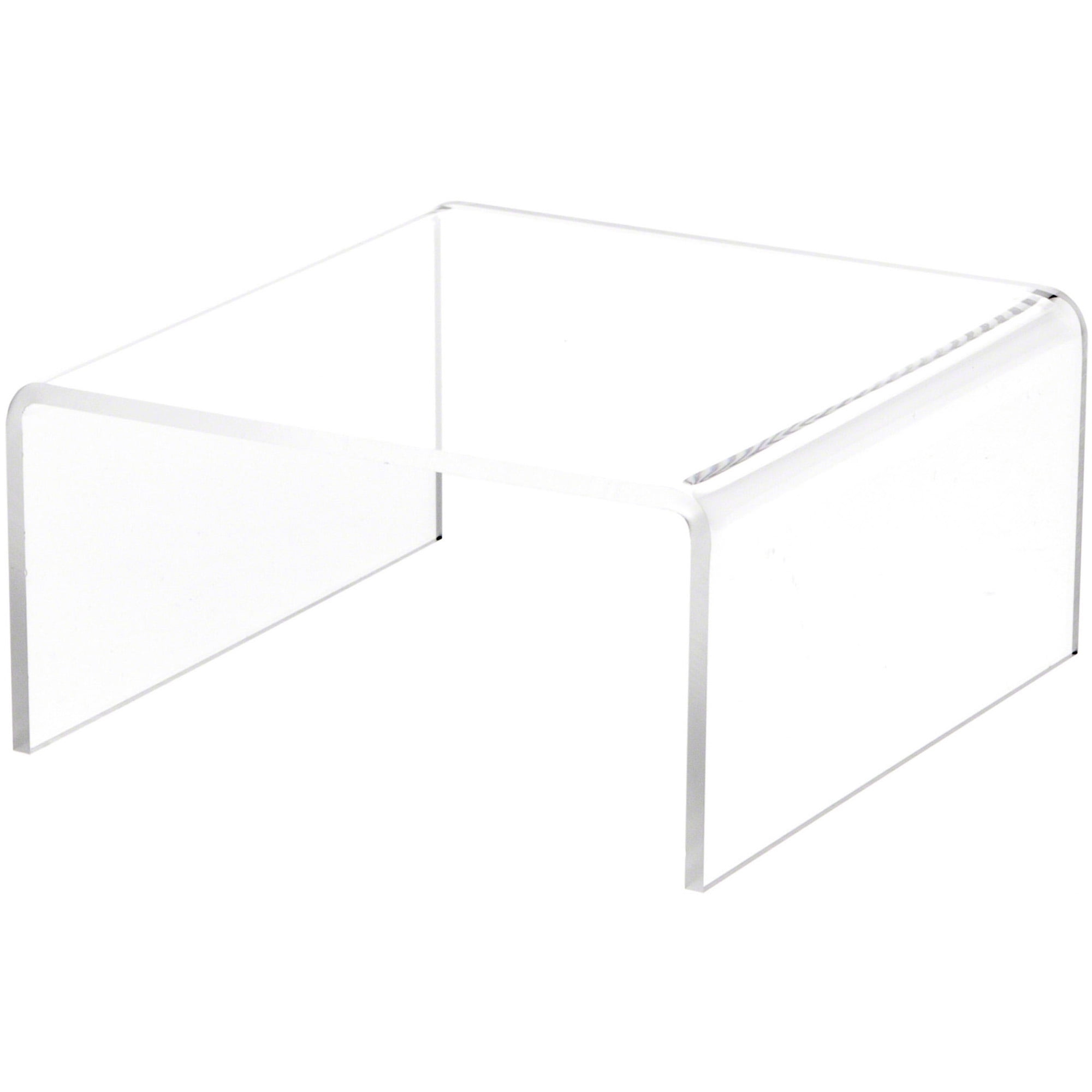 Plymor Clear Acrylic Short Square Display Riser, 3