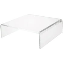Plymor Clear Acrylic Short Square Display Riser, 4" H x 12" W x 12" D (3/8" thick)