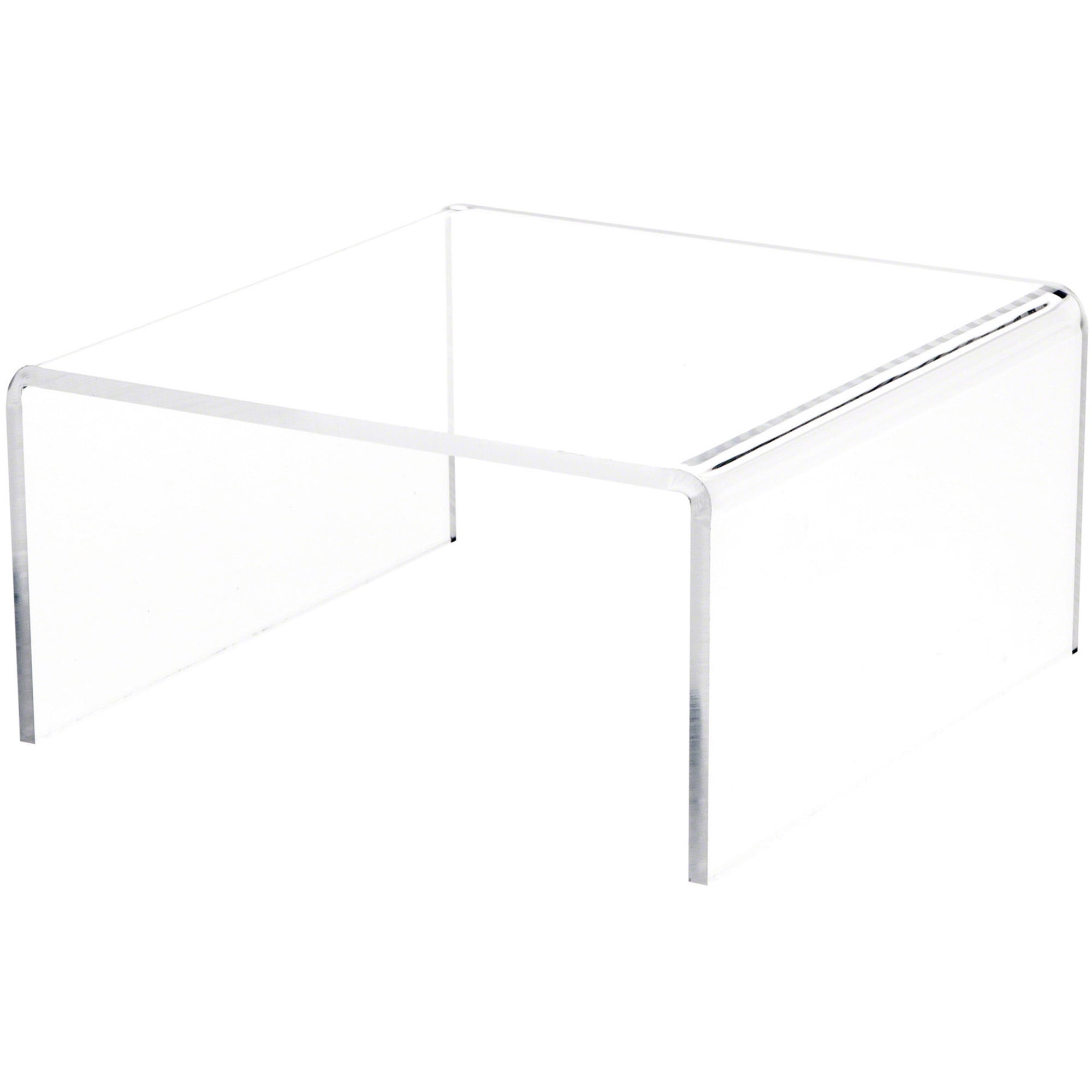 Plymor Clear Acrylic Short Square Display Riser, 4