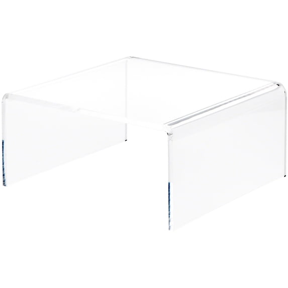 Plymor Clear Acrylic Short Square Display Riser, 6