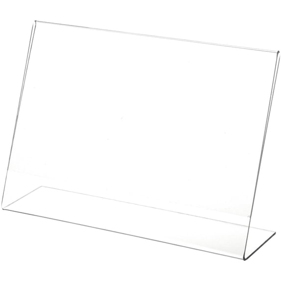 Plymor Clear Acrylic Sign Display / Literature Holder (Angled), 10