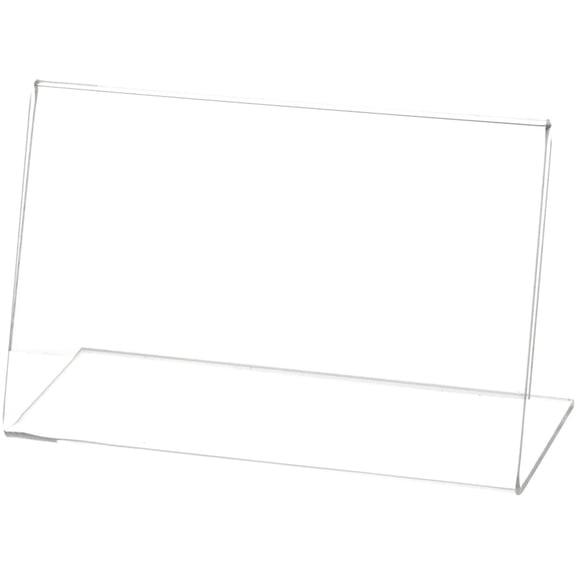 Plymor Clear Acrylic Sign Display / Literature Holder (Angled), 5.5" W x 3.5" H