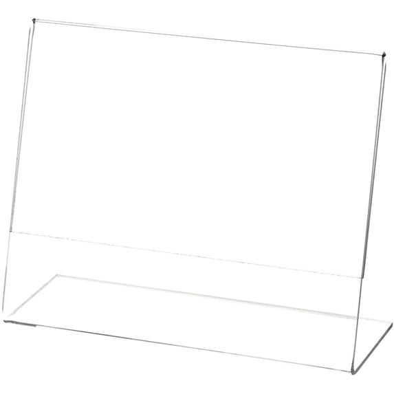 Plymor Clear Acrylic Sign Display / Literature Holder (Angled), 7" W x 5.5" H (3 Pack)