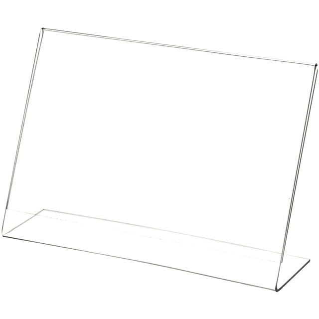 Plymor Clear Acrylic Sign Display / Literature Holder (Angled), 9