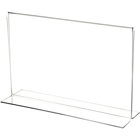 Plymor Clear Acrylic Sign Display / Literature Holder (Bottom-Load), 11" W x 7" H