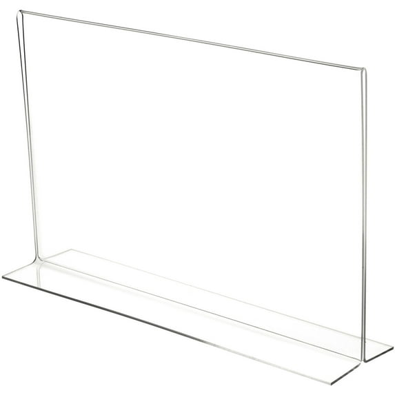 Plymor Clear Acrylic Sign Display / Literature Holder (Bottom-Load), 17" W x 11" H (3 Pack)
