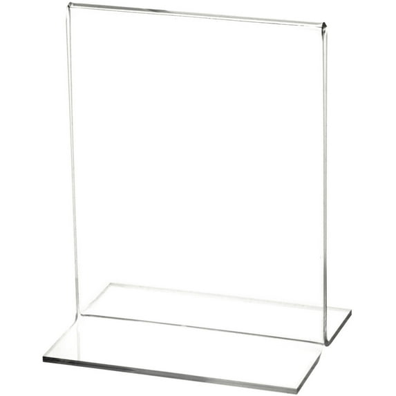 Plymor Clear Acrylic Sign Display / Literature Holder (Bottom-Load), 4" W x 5" H