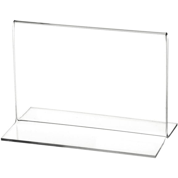 Plymor Clear Acrylic Sign Display / Literature Holder (Bottom-Load), 5.5" W x 3.5" H (3 Pack)