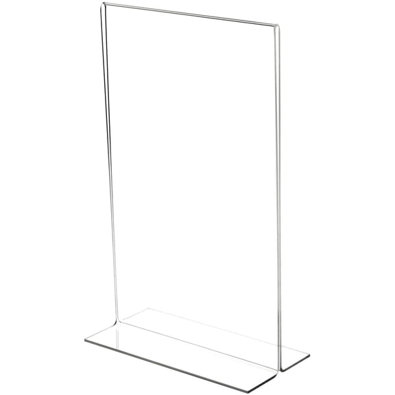 Plymor Clear Acrylic Sign Display / Literature Holder (Bottom-Load), 8.5" W x 14" H (2 Pack)