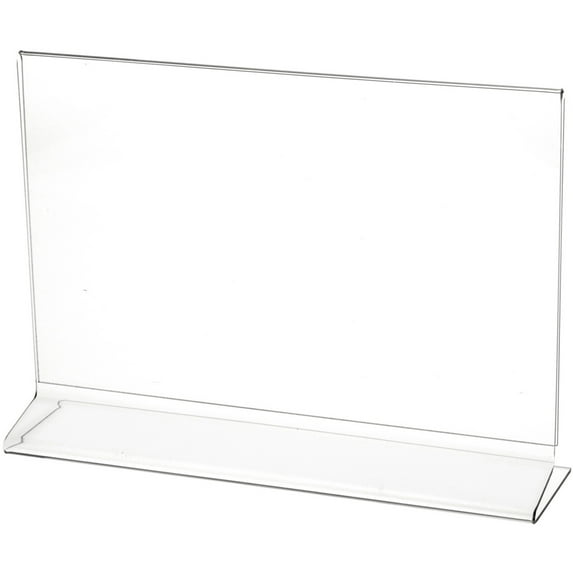 Plymor Clear Acrylic Sign Display / Literature Holder (Side-Load), 11" W x 7" H (6 Pack)