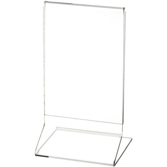 Plymor Clear Acrylic Sign Display / Literature Holder (Side-Load), 3.5" W x 5.5" H (3 Pack)