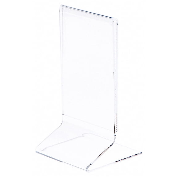 Plymor Clear Acrylic Sign Display / Literature Holder (Side-Load), 3" W x 5" H (6 Pack)