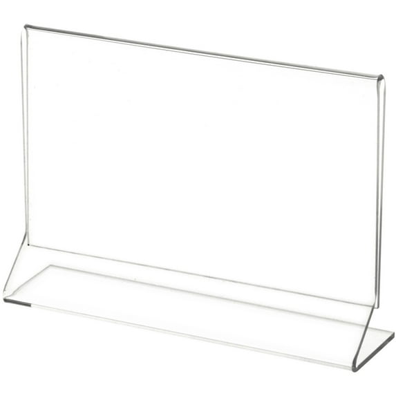 Plymor Clear Acrylic Sign Display / Literature Holder (Side-Load), 5" W x 3.5" H (6 Pack)