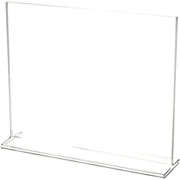 Plymor Clear Acrylic Sign Display / Literature Holder (Top-Load), 11" W x 8.5" H (6 Pack)