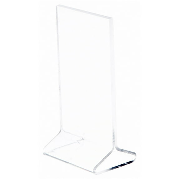 Plymor Clear Acrylic Sign Display / Literature Holder (Top-Load), 3" W x 5" H (12 Pack)