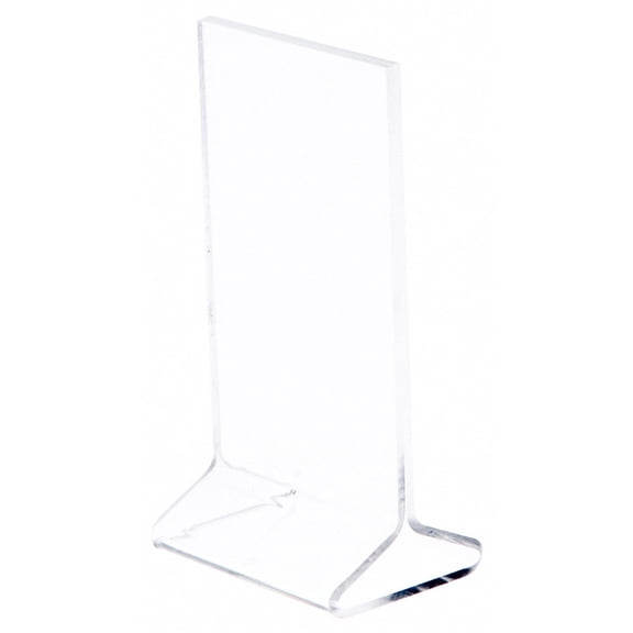 Plymor Clear Acrylic Sign Display / Literature Holder (Top-Load), 3" W x 5" H (2 Pack)