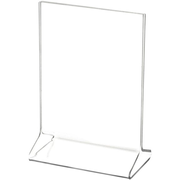 Plymor Clear Acrylic Sign Display / Literature Holder (Top-Load), 4" W x 5" H (12 Pack)