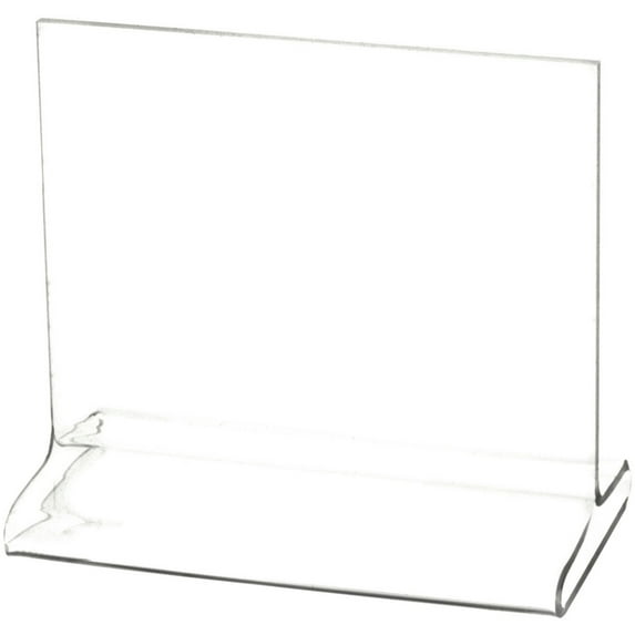 Plymor Clear Acrylic Sign Display / Literature Holder (Top-Load), 5" W x 4" H (3 Pack)