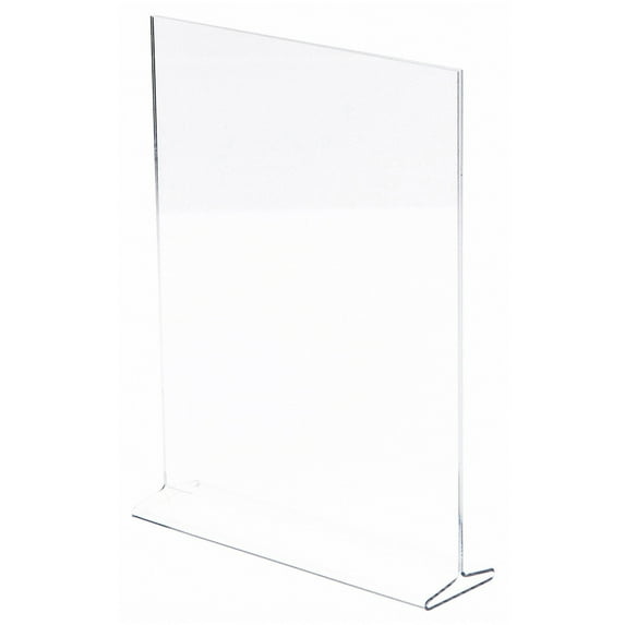 Plymor Clear Acrylic Sign Display / Literature Holder (Top-Load), 8.5" W x 11" H (2 Pack)
