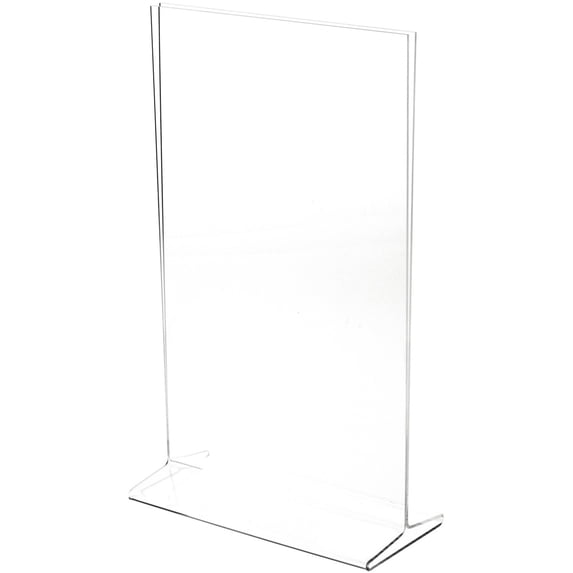 Plymor Clear Acrylic Sign Display / Literature Holder (Top-Load), 8.5" W x 14" H (6 Pack)