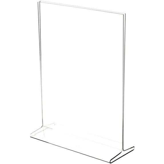 Plymor Clear Acrylic Sign Display / Literature Holder (Top-Load), 9" W x 12" H (3 Pack)