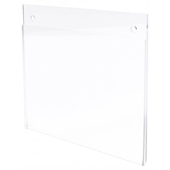 Plymor Clear Acrylic Sign Display / Literature Holder (Wall-Mount), 7" W x 5" H (12 Pack)