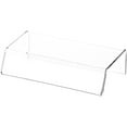 thumbnail image 1 of Plymor Clear Acrylic Sign-Holder Display Riser, 1.25" H x 5" W x 2.75" D (1/8" thick) (1" x 5" Sign), Pack of 3, 1 of 2