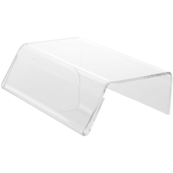 Plymor Clear Acrylic Sign-Holder Display Riser, 1.75" H x 6" W x 4.25" D (1/8" thick) (1.5" x 6" Sign)