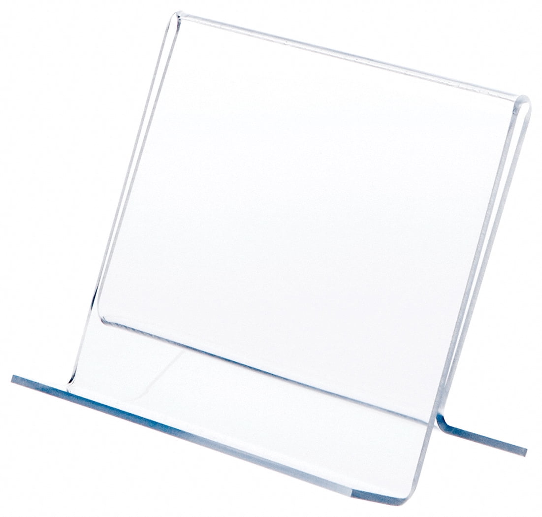 12 Pack 3 Inch Clear Plastic Easels for Displaying Pictures and