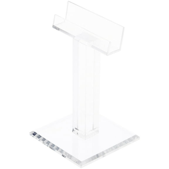 Plymor Clear Acrylic Single Frame Display Riser for Eyeglasses, 4" H x 3" W x 3" D (2 Pack)