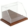 thumbnail image 1 of Plymor Clear Acrylic Slant Front Display Case with Hardwood Base (Mirror Back), 6" W x 4" D x 4" H, 1 of 1