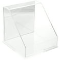 thumbnail image 1 of Plymor Clear Acrylic Slanted Front Display Case with Base (Mirror Back), 8" x 8" x 8", 1 of 1