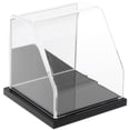 thumbnail image 1 of Plymor Clear Acrylic Slanted Front Display Case with Black Base (Mirror Back), 4" x 4" x 4", 1 of 1
