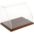 thumbnail image 1 of Plymor Clear Acrylic Slanted Front Display Case with Hardwood Base, 9" W x 6" D x 6" H, 1 of 1