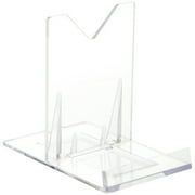 Plymor Clear Acrylic Sliding-Back Adjustable Display Easel, 3.125" H x 2.25" W x 3.5" D (24 Pack)