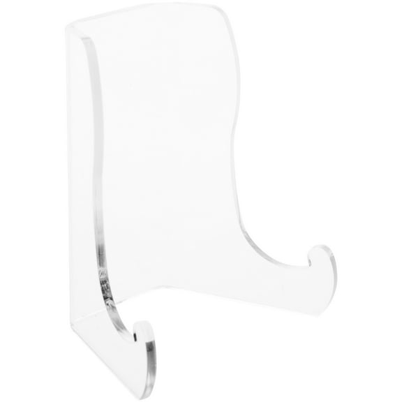 Plymor Clear Acrylic Small Flat Back Easel with Shallow Support Ledges, 3" H x 2.5" W x 2" D (3 Pack)