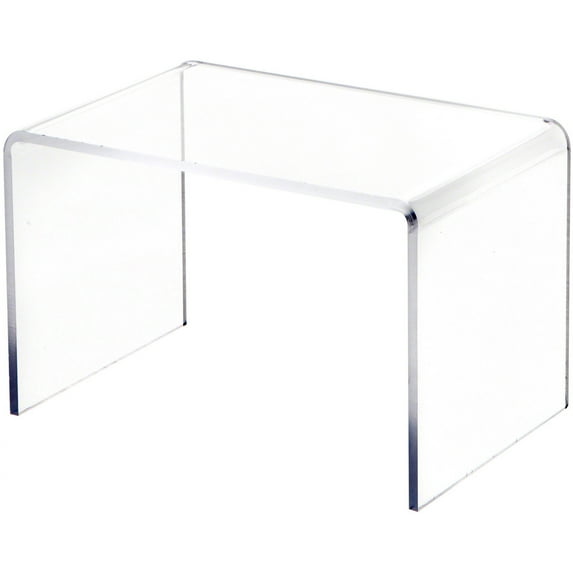 Plymor Clear Acrylic Small Rectangular Display Riser, 5" H x 7.5" W x 5" D (3/16" thick) (6 Pack)