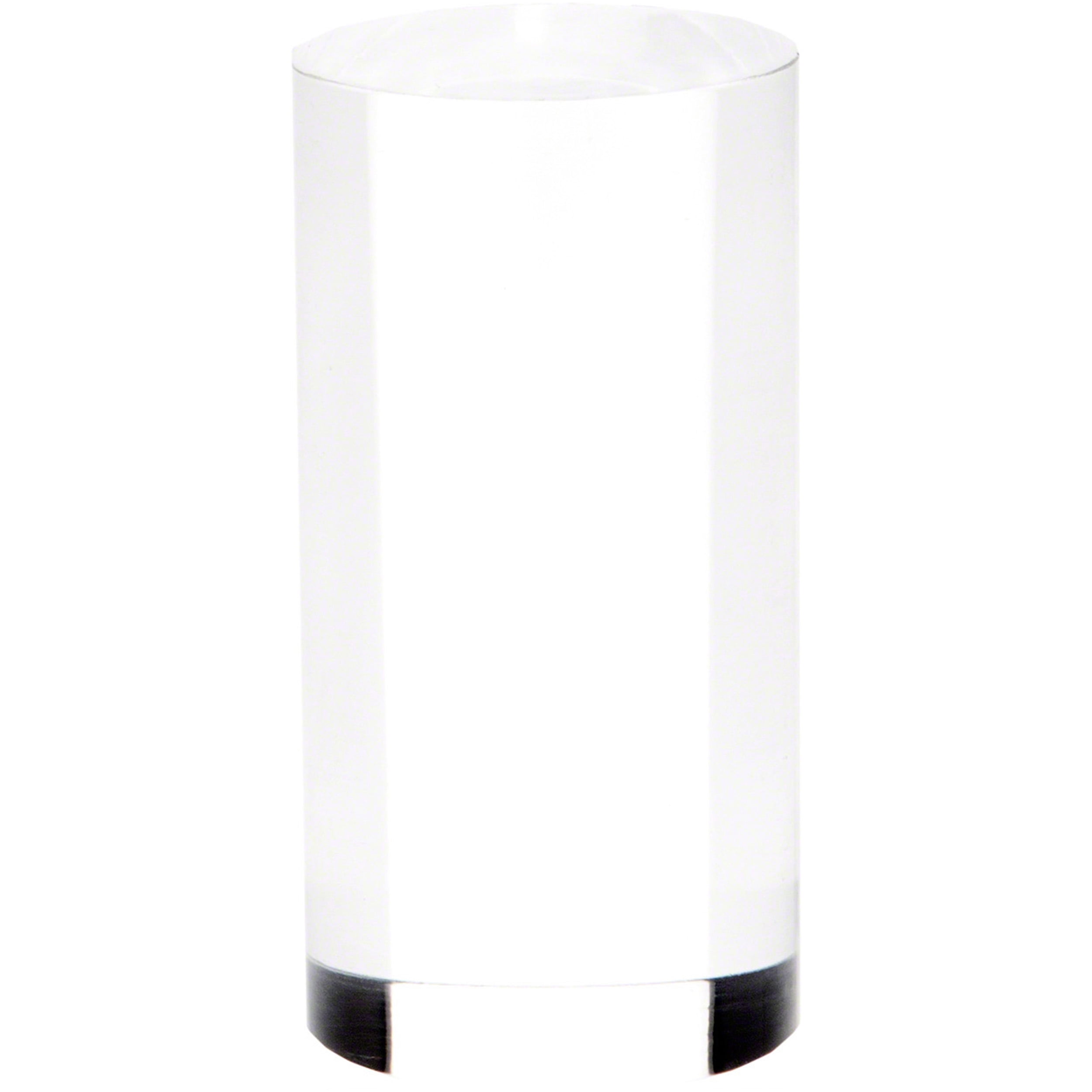 Plymor Clear Acrylic Solid Cylinder Round Display Riser, 3" H x 1.5" W ...