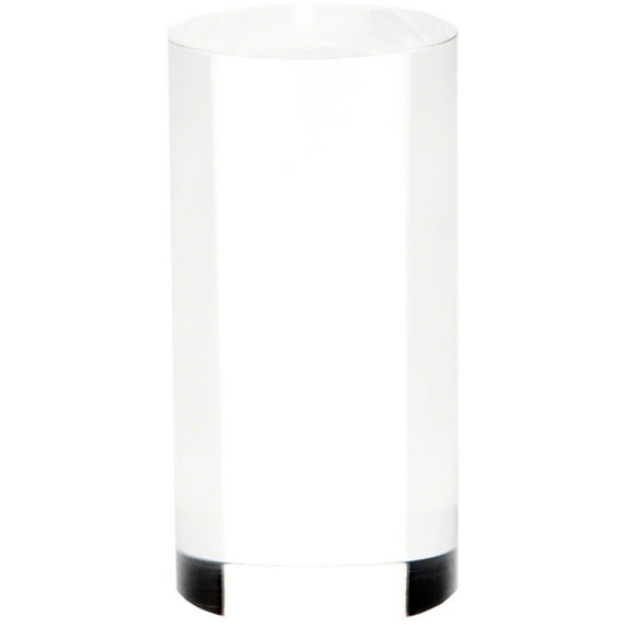 Plymor Clear Acrylic Solid Cylinder Round Display Riser, 3" H x 1.5" W (3 Pack)