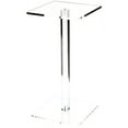 thumbnail image 1 of Plymor Clear Acrylic Square Barbell Pedestal Display Riser, 12.5" H x 6" W x 6" D (1/4" thick), 1 of 1