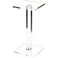thumbnail image 1 of Plymor Clear Acrylic Square Barbell Pedestal Display Riser, 8.5" H x 4" W x 4" D (1/4" thick) (3 Pack), 1 of 1