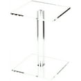 thumbnail image 1 of Plymor Clear Acrylic Square Barbell Pedestal Display Riser, 8.5" H x 6" W x 6" D (1/4" thick) (2 Pack), 1 of 1