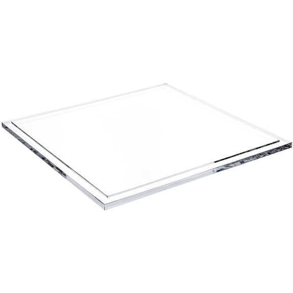 Plymor Clear Acrylic Square Display Base, 12.625" W x 12.625" D x 0.3125" H