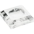 thumbnail image 1 of Plymor Clear Acrylic Square Display Base with Indented Circle to Hold Egg, Marble, Ball or Sphere, 0.875" W x 0.875" D x 0.25" H (0.5" Circle), Pack of 6, 1 of 2