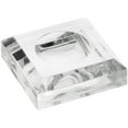 thumbnail image 1 of Plymor Clear Acrylic Square Display Base with Indented Circle to Hold Egg, Marble, Ball or Sphere, 1.5" W x 1.5" D x 0.5" H (0.875" Circle), Pack of 2, 1 of 2