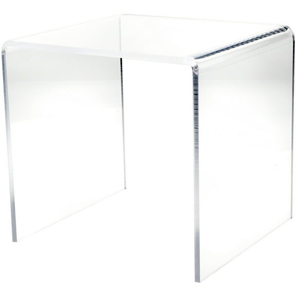Plymor Clear Acrylic Square Display Riser, 12" H x 12" W x 12" D (3/8" thick)