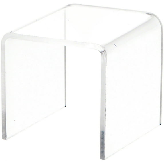 Plymor Clear Acrylic Square Display Riser, 2" H x 2" W x 2" D (3/32" thick) (6 Pack)