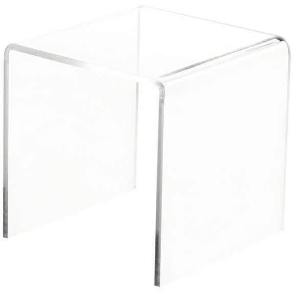 Plymor Clear Acrylic Square Display Riser, 5" H x 5" W x 5" D (3/16" thick) (2 Pack)