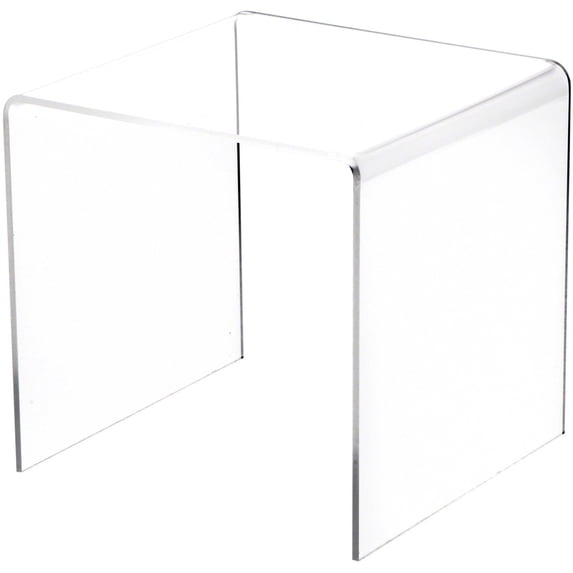 Plymor Clear Acrylic Square Display Riser, 6