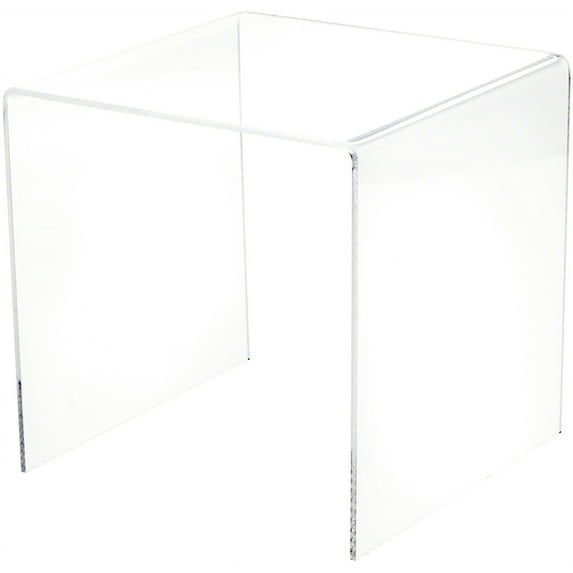 Plymor Clear Acrylic Square Display Riser, 7" H x 7" W x 7" D (1/8" thick) (2 Pack)